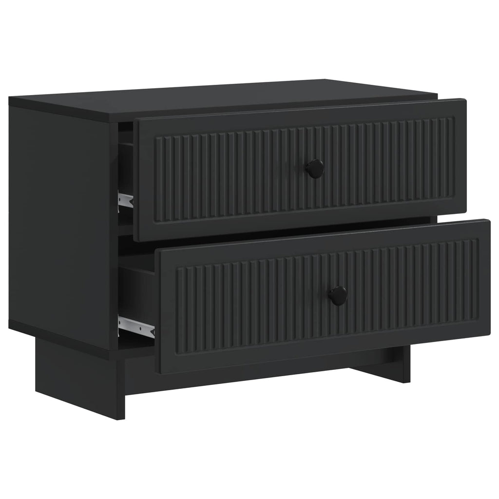 Nachttisch Schwarz 62 x 34,5 x 47,5 cm Holzwerkstoff