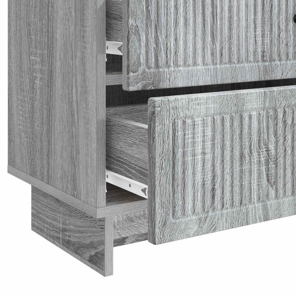 Nachttisch Graues Sonoma 62 x 34,5 x 47,5 cm Holzwerkstoff