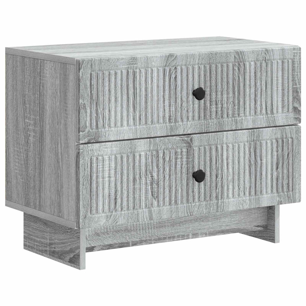 Nachttisch Graues Sonoma 62 x 34,5 x 47,5 cm Holzwerkstoff