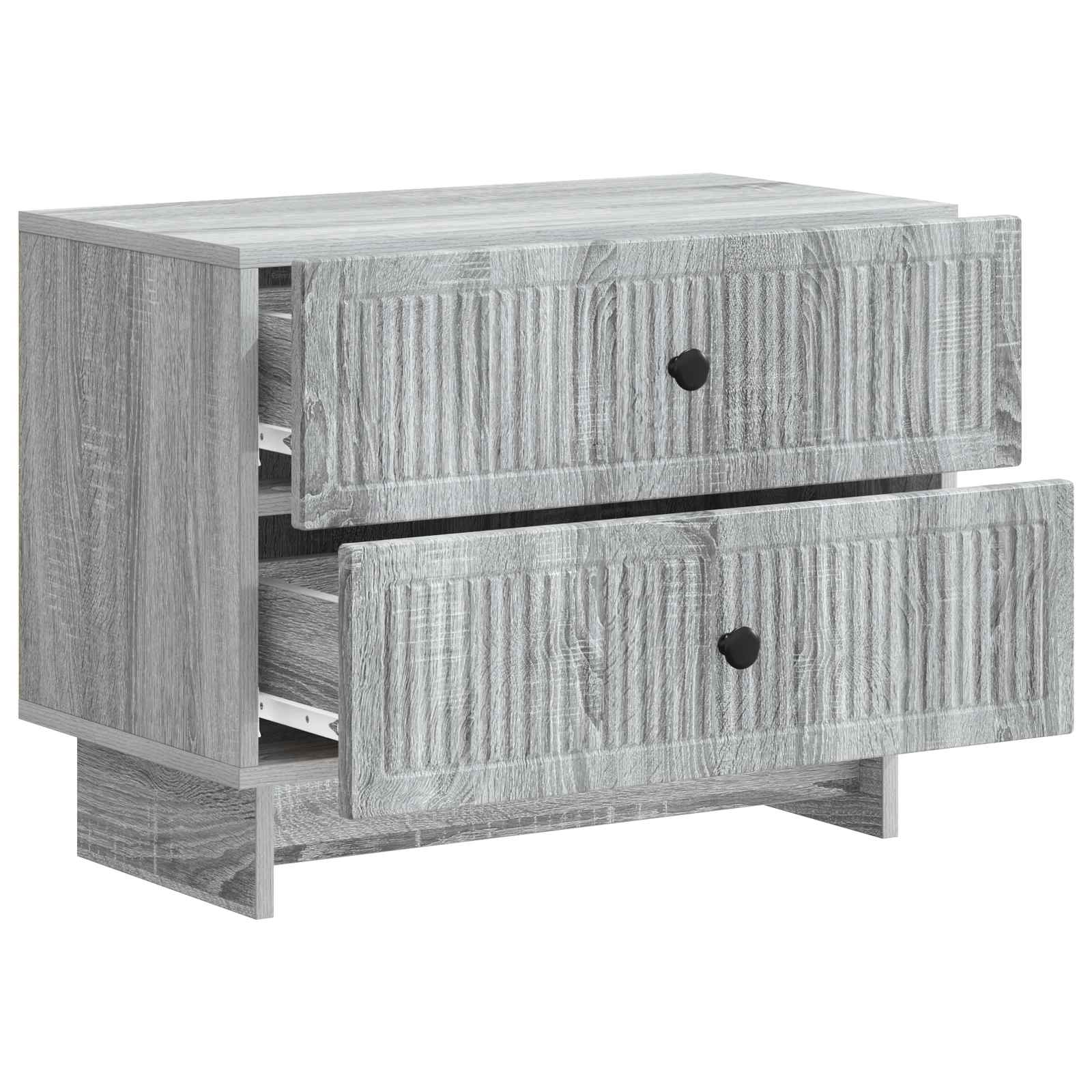 Nachttisch Graues Sonoma 62 x 34,5 x 47,5 cm Holzwerkstoff