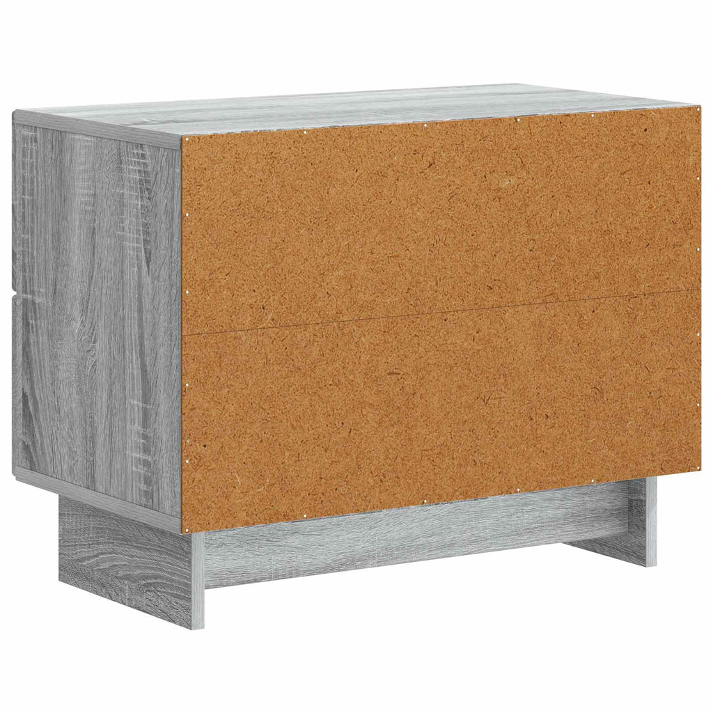 Nachttisch Graues Sonoma 62 x 34,5 x 47,5 cm Holzwerkstoff
