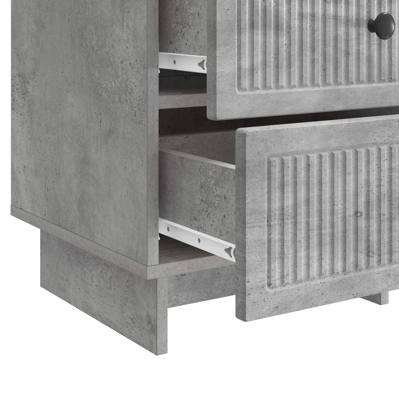 Nachttisch Betongrau 43 x 41 x 66,5 cm Holzwerkstoff