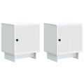 Nachttisch 2 pcs Weiß 43 x 34,5 x 50 cm Holzwerkstoff
