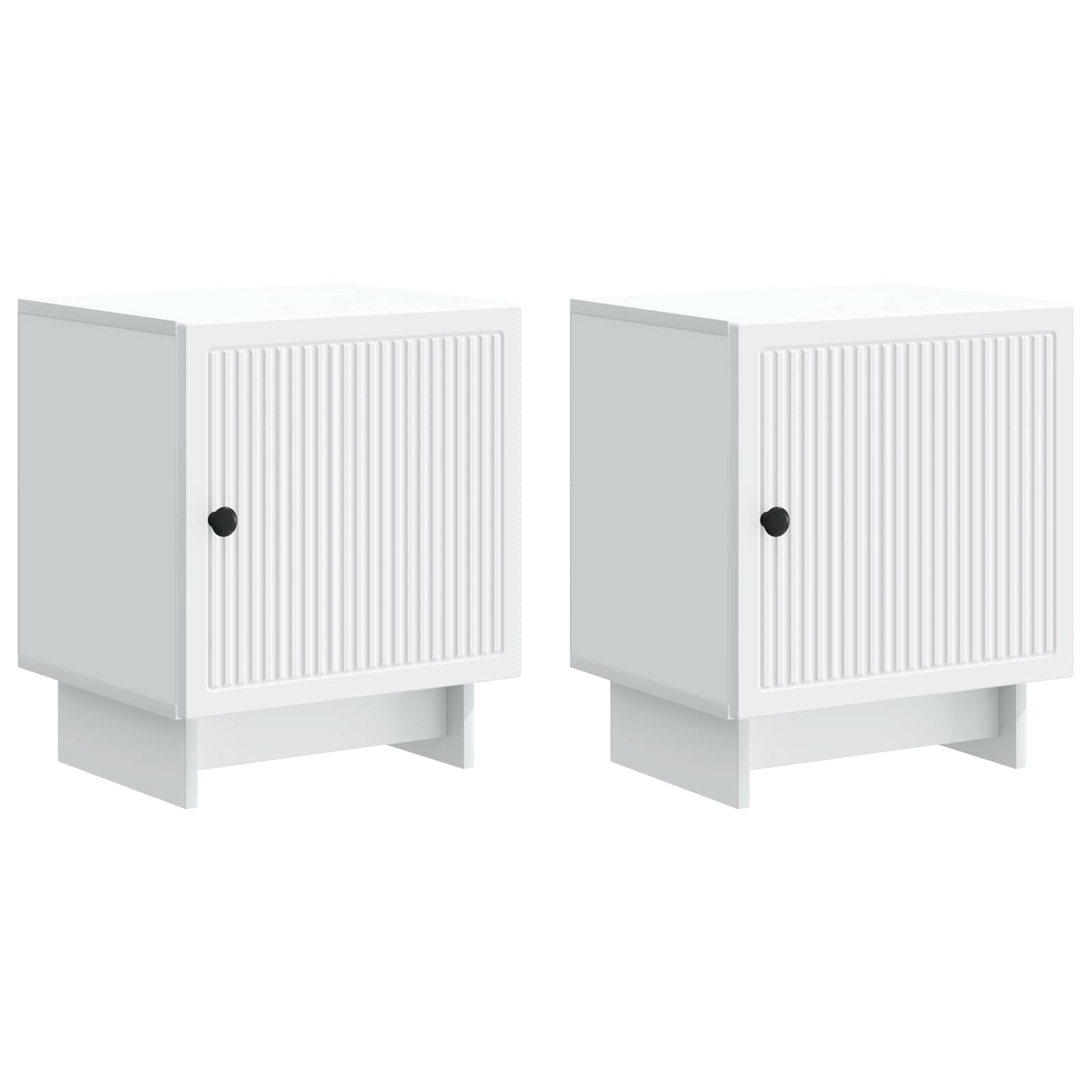 Nachttisch 2 pcs Weiß 43 x 34,5 x 50 cm Holzwerkstoff