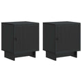 Nachttisch 2 pcs Schwarz 43 x 34,5 x 50 cm Holzwerkstoff
