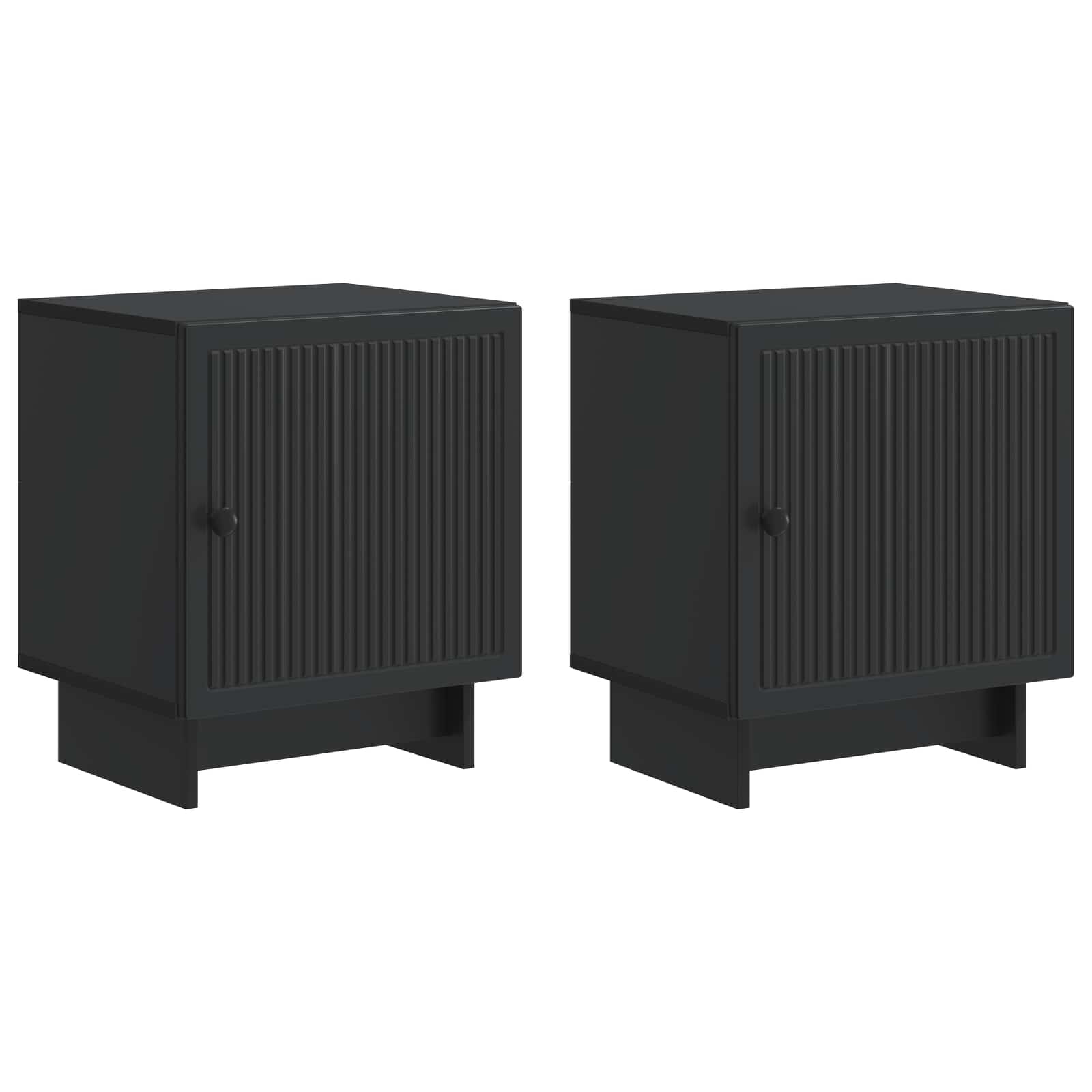 Nachttisch 2 pcs Schwarz 43 x 34,5 x 50 cm Holzwerkstoff
