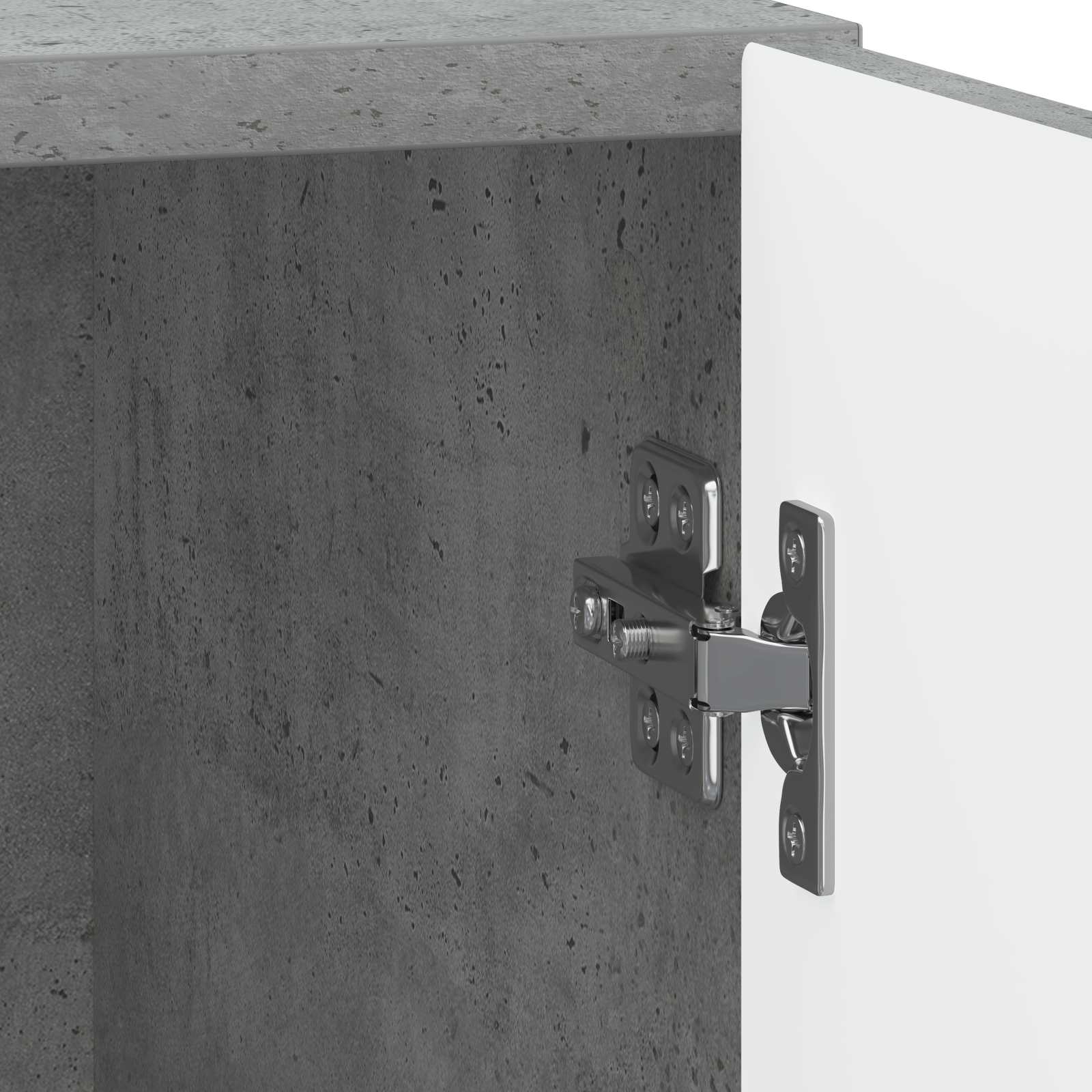 Nachttisch 2 pcs Betongrau 43 x 34,5 x 50 cm Holzwerkstoff