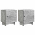 Nachttisch 2 pcs Betongrau 43 x 34,5 x 50 cm Holzwerkstoff