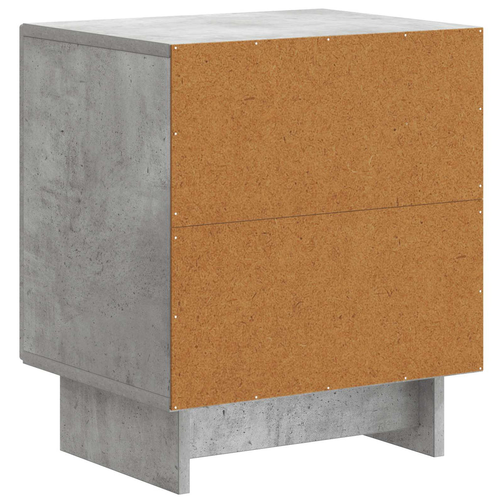 Nachttisch 2 pcs Betongrau 43 x 34,5 x 50 cm Holzwerkstoff