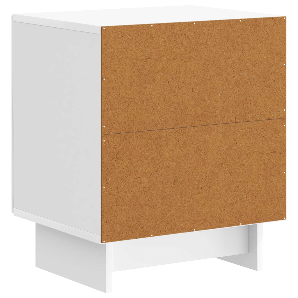 Nachttisch 2 pcs Hochglanz Weiß 43 x 34,5 x 50 cm Holzwerkstoff