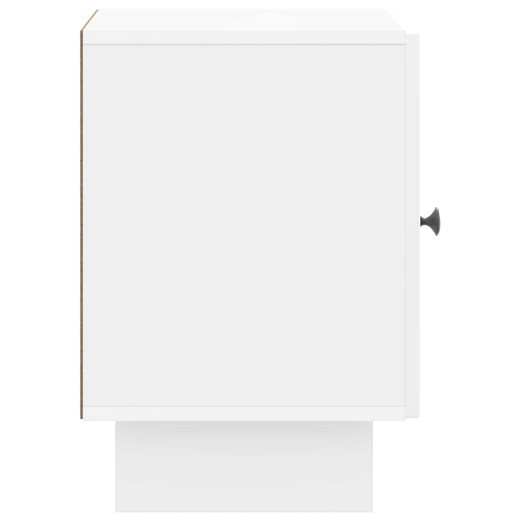 Nachttisch 2 pcs Hochglanz Weiß 43 x 34,5 x 50 cm Holzwerkstoff