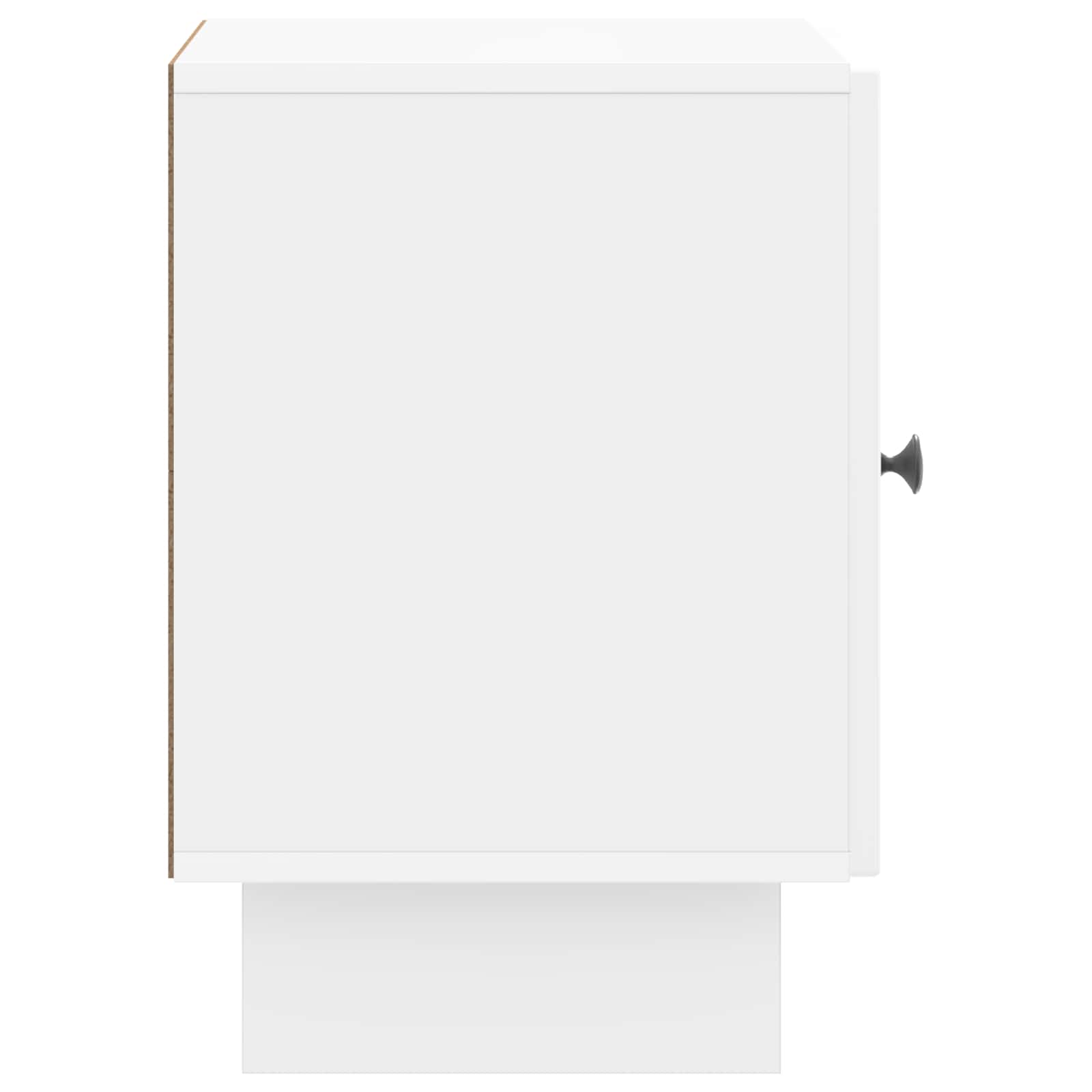Nachttisch 2 pcs Hochglanz Weiß 43 x 34,5 x 50 cm Holzwerkstoff