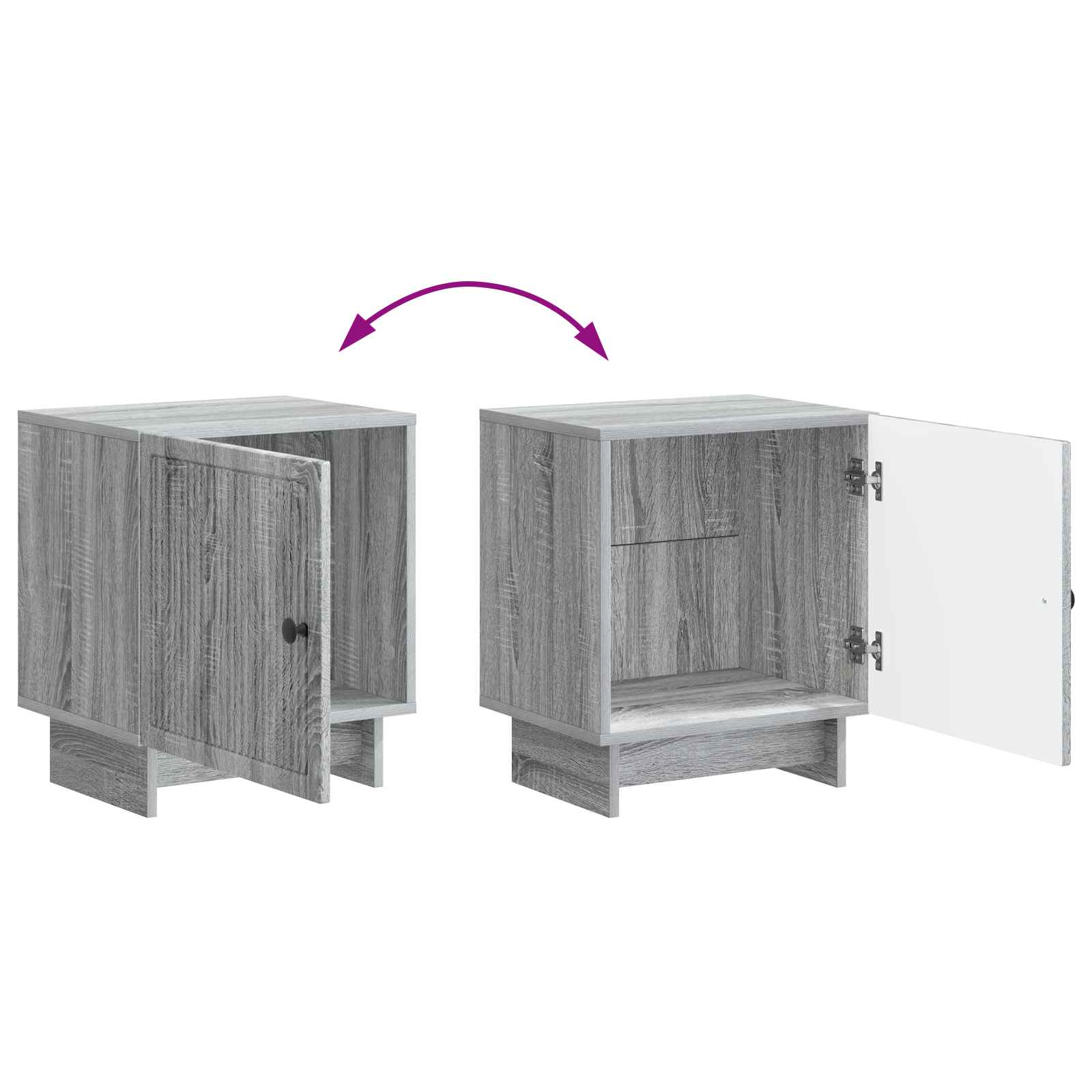 Nachttisch 2 pcs Graues Sonoma 43 x 34,5 x 50 cm Holzwerkstoff