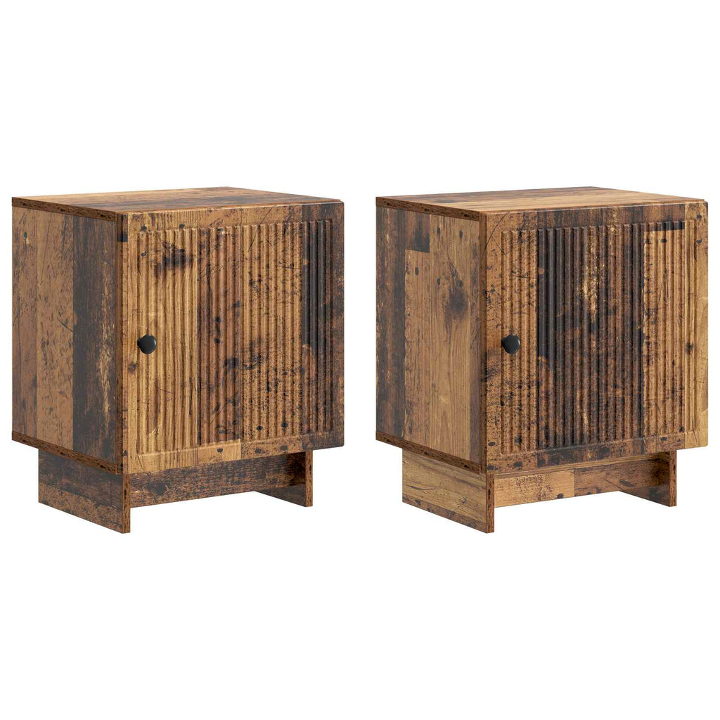 Nachttisch 2 pcs Altholz 43 x 34,5 x 50 cm Holzwerkstoff