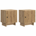 Nachttisch 2 pcs Artisan-Eiche 43 x 34,5 x 50 cm Holzwerkstoff