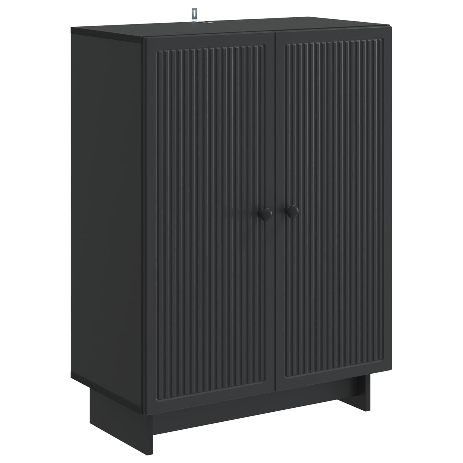 Sideboard Schwarz 66 x 34,5 x 90 cm Holzwerkstoff