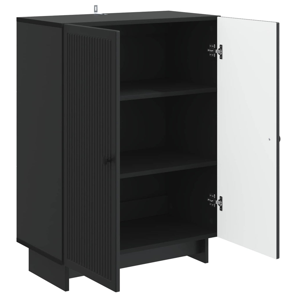 Sideboard Schwarz 66 x 34,5 x 90 cm Holzwerkstoff
