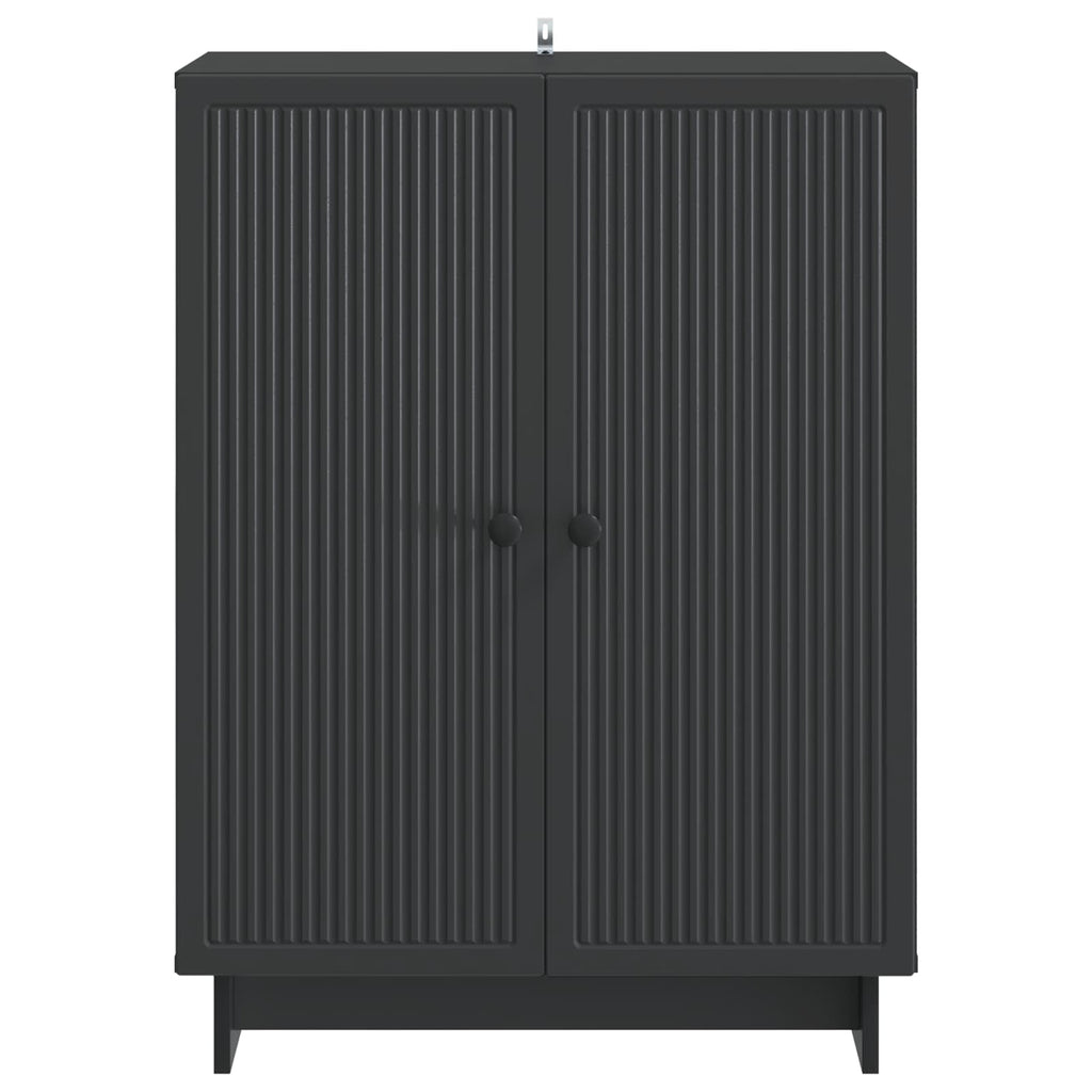 Sideboard Schwarz 66 x 34,5 x 90 cm Holzwerkstoff