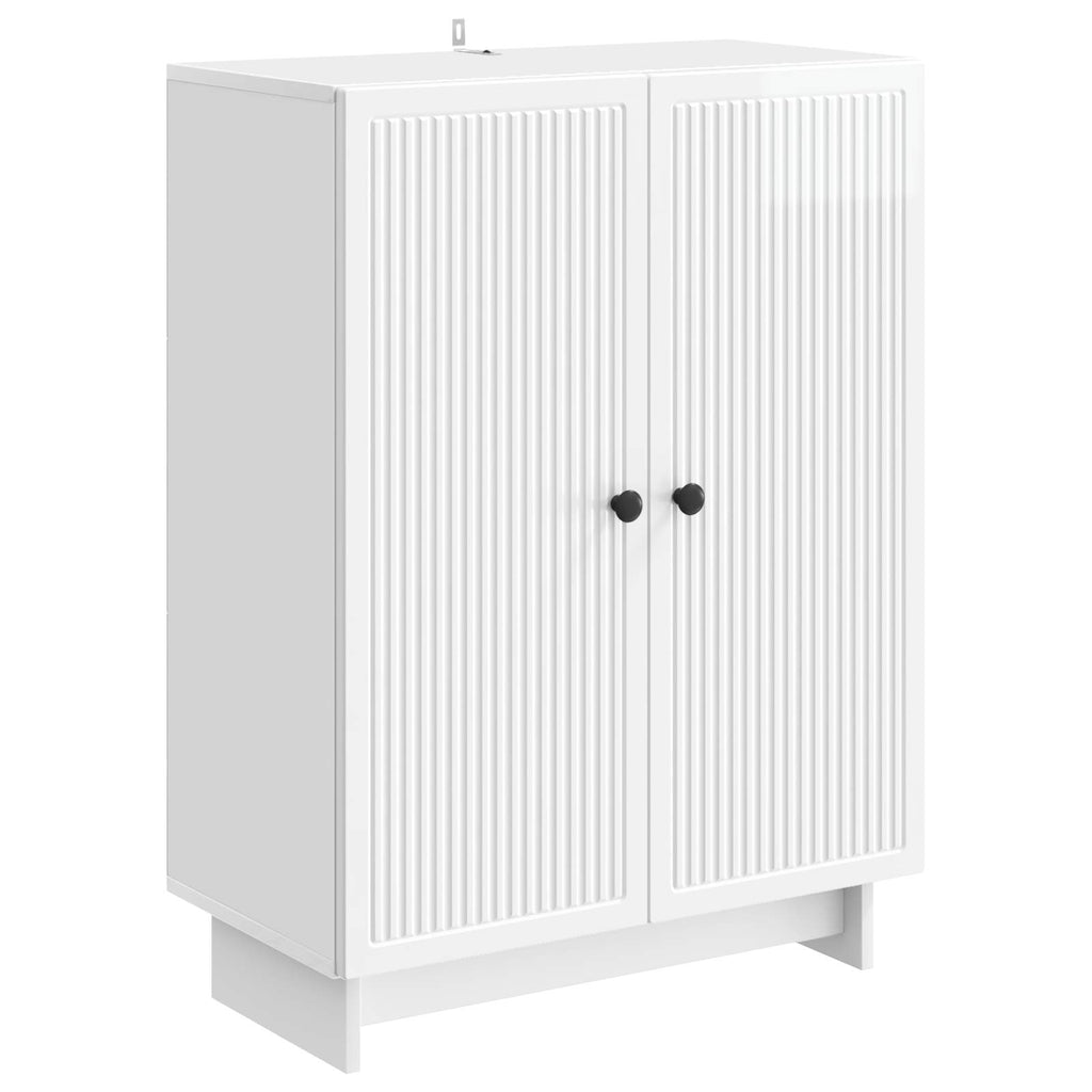 Sideboard Hochglanz Weiß 66 x 34,5 x 90 cm Holzwerkstoff