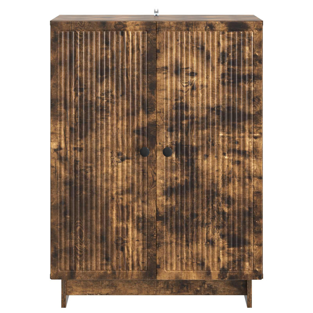 Sideboard Geräucherte Eiche 66 x 34,5 x 90 cm Holzwerkstoff