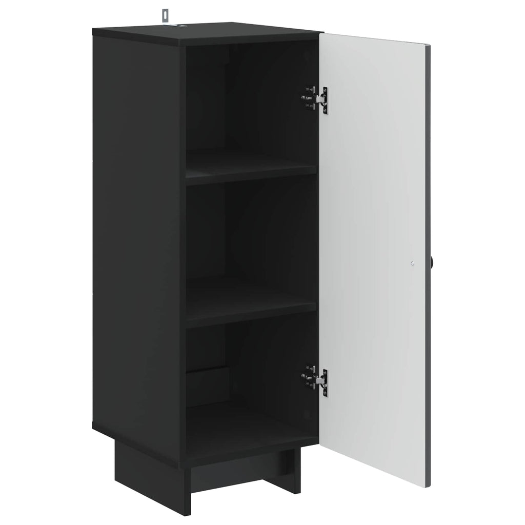 Sideboard Schwarz 33 x 34,5 x 90 cm Holzwerkstoff