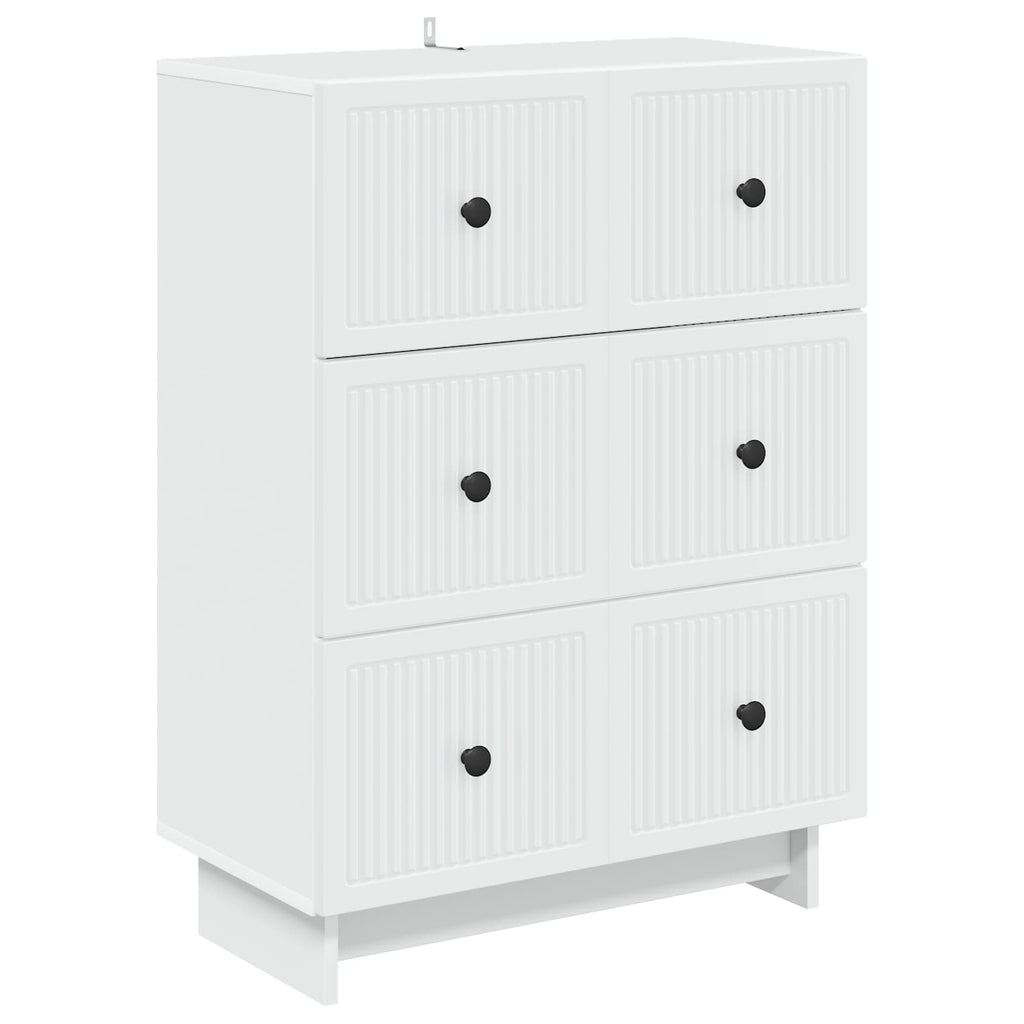 Schubladenschrank Weiß 66 x 34,5 x 90 cm Holzwerkstoff