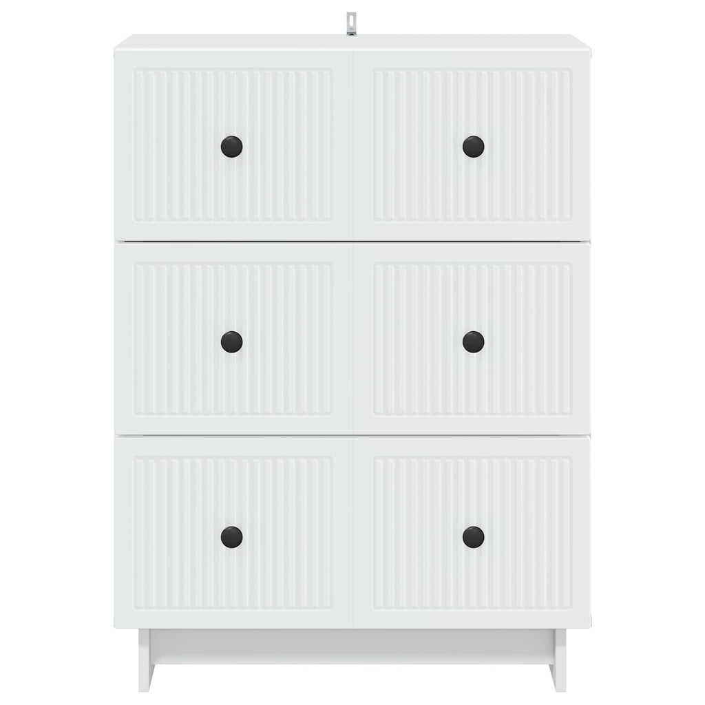 Schubladenschrank Weiß 66 x 34,5 x 90 cm Holzwerkstoff