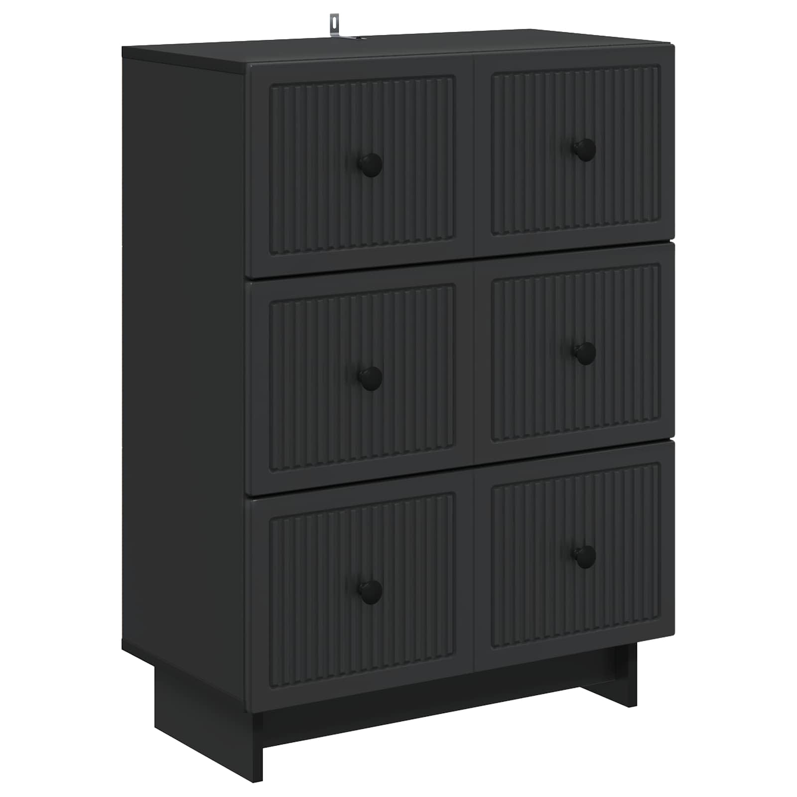 Schubladenschrank Schwarz 66 x 34,5 x 90 cm Holzwerkstoff