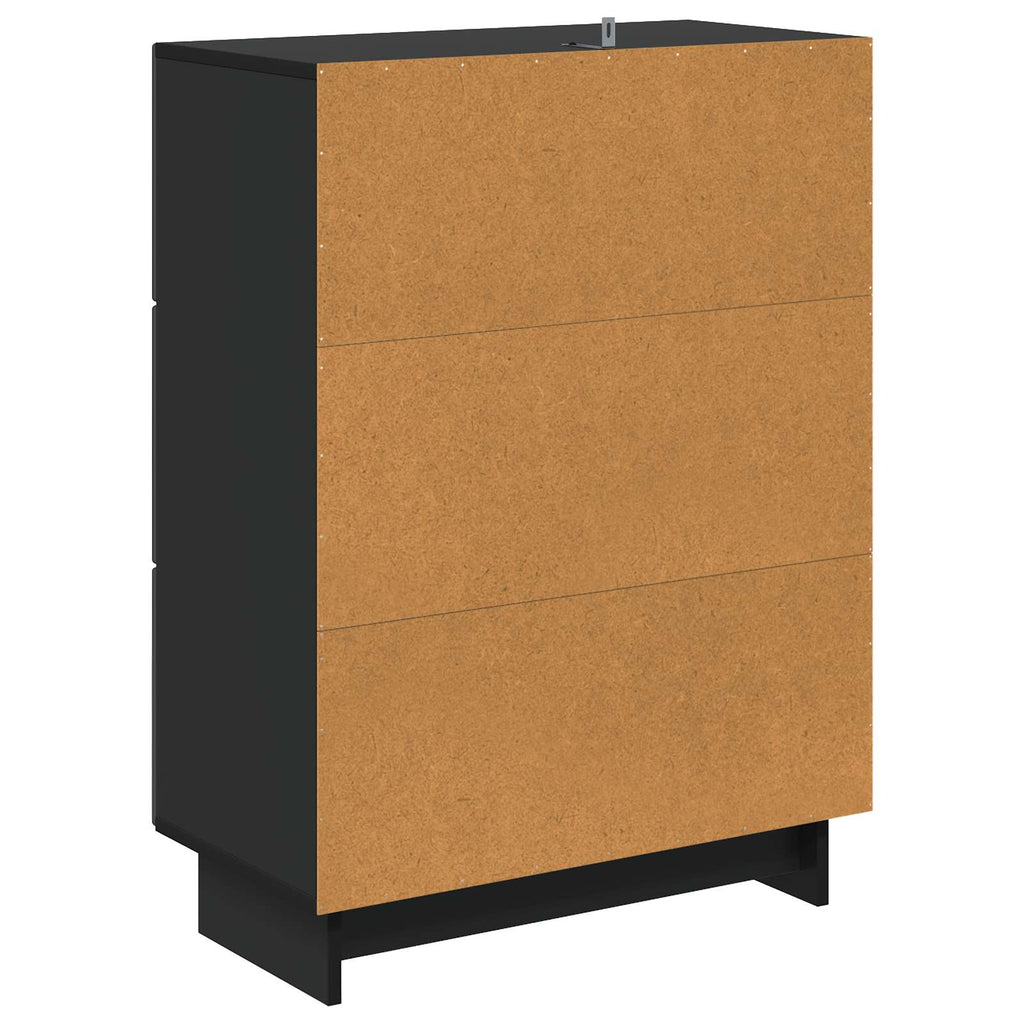 Schubladenschrank Schwarz 66 x 34,5 x 90 cm Holzwerkstoff