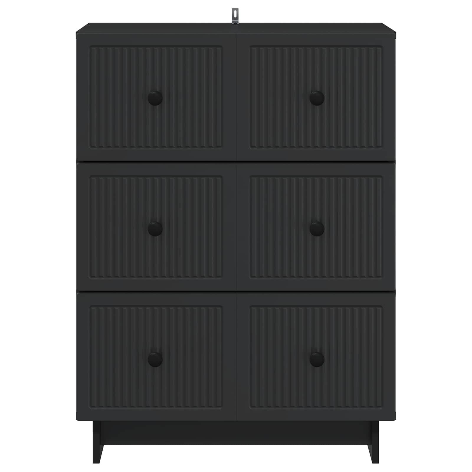 Schubladenschrank Schwarz 66 x 34,5 x 90 cm Holzwerkstoff