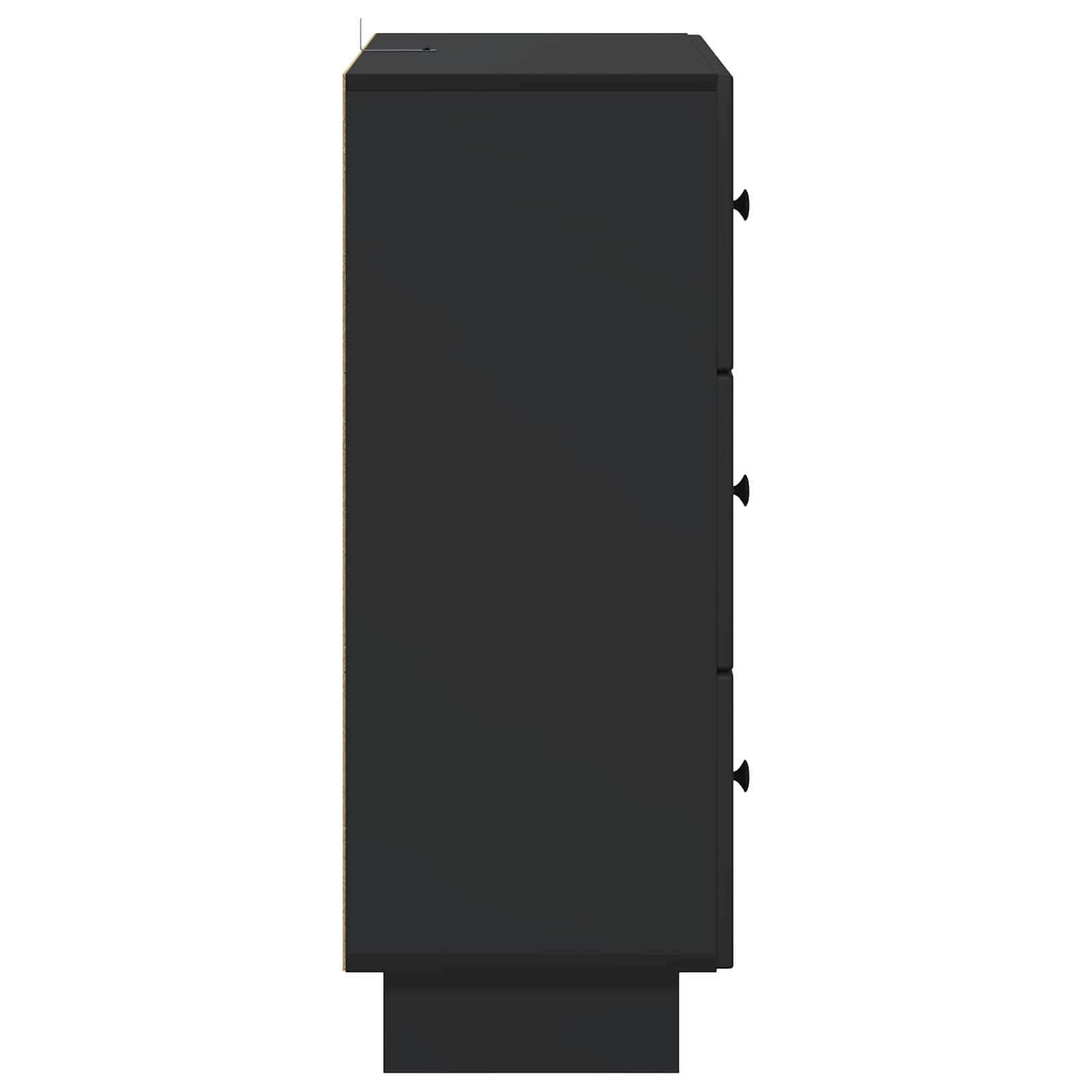 Schubladenschrank Schwarz 66 x 34,5 x 90 cm Holzwerkstoff