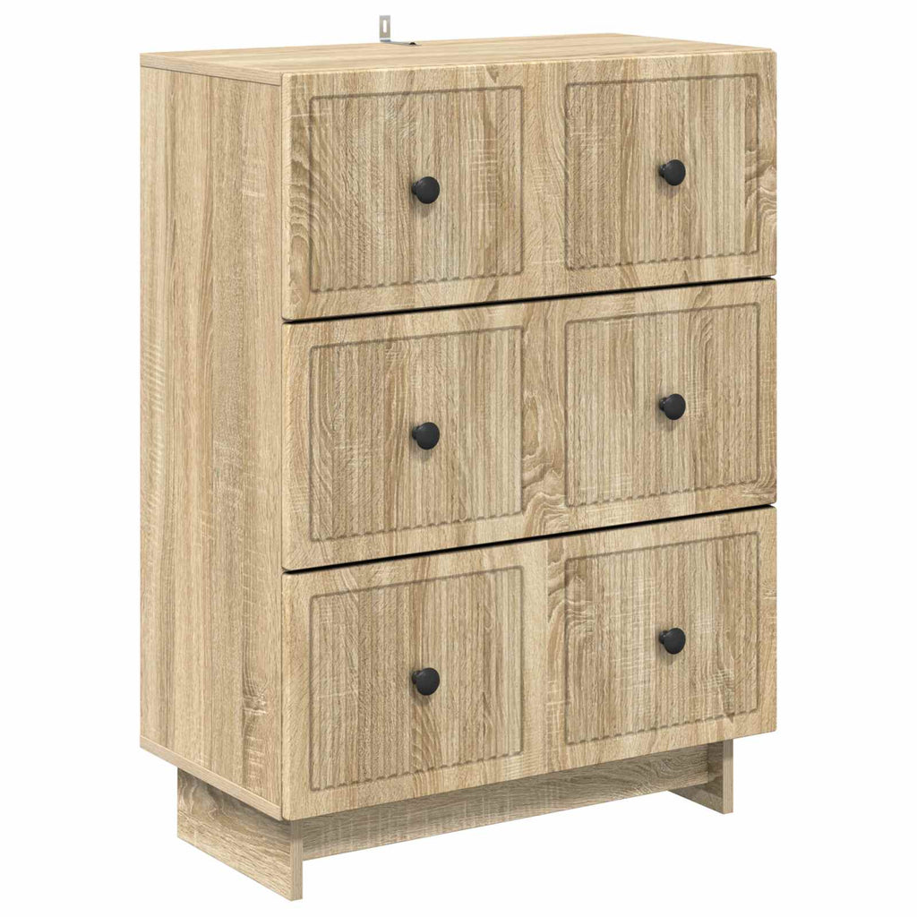 Schubladenschrank Sonoma-Eiche 66 x 34,5 x 90 cm Holzwerkstoff