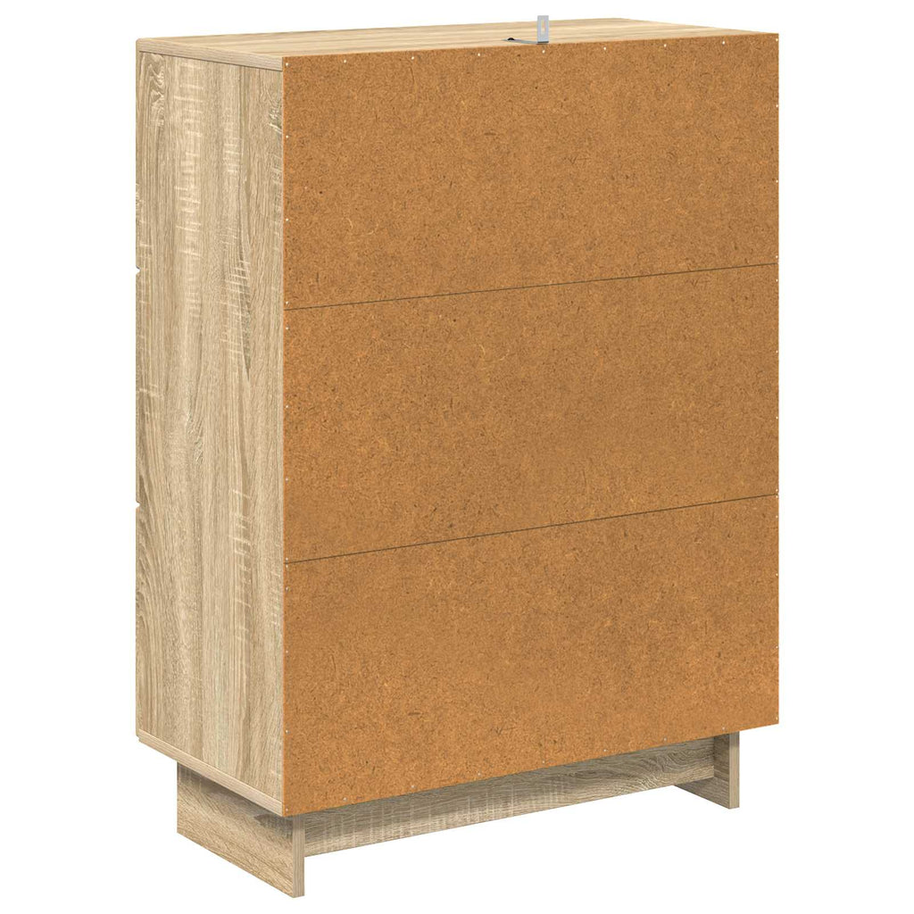 Schubladenschrank Sonoma-Eiche 66 x 34,5 x 90 cm Holzwerkstoff