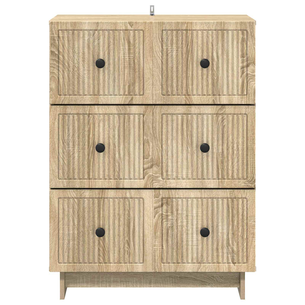 Schubladenschrank Sonoma-Eiche 66 x 34,5 x 90 cm Holzwerkstoff