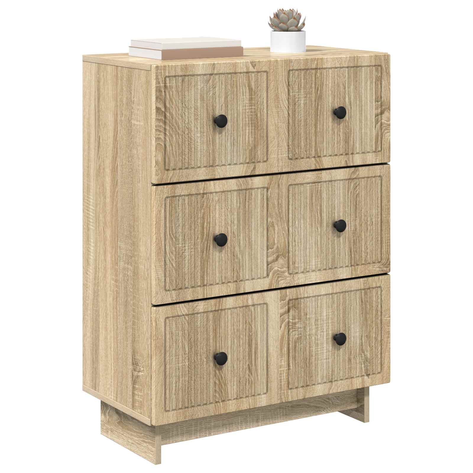Schubladenschrank Sonoma-Eiche 66 x 34,5 x 90 cm Holzwerkstoff