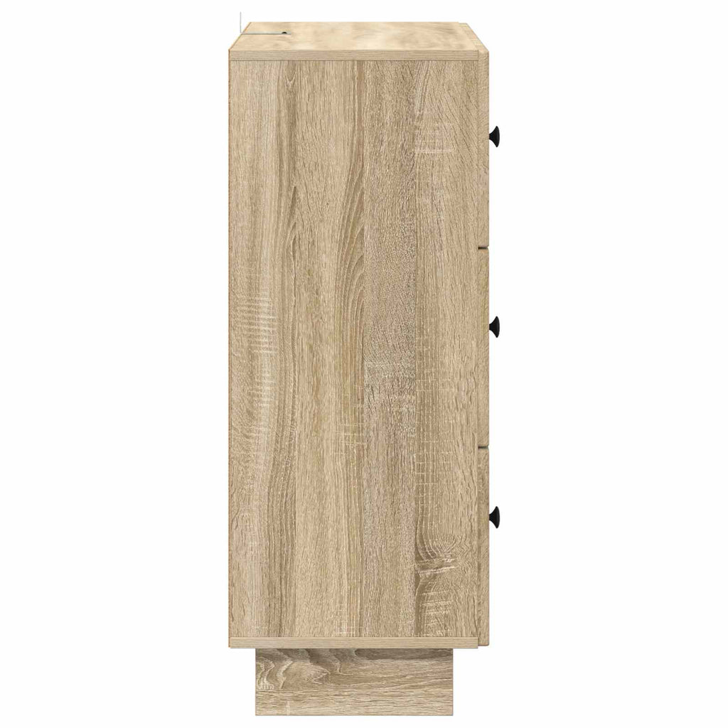 Schubladenschrank Sonoma-Eiche 66 x 34,5 x 90 cm Holzwerkstoff