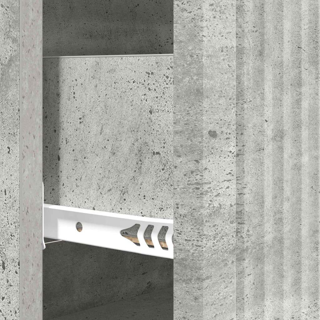 Schubladenschrank Betongrau 66 x 34,5 x 90 cm Holzwerkstoff