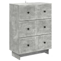 Schubladenschrank Betongrau 66 x 34,5 x 90 cm Holzwerkstoff