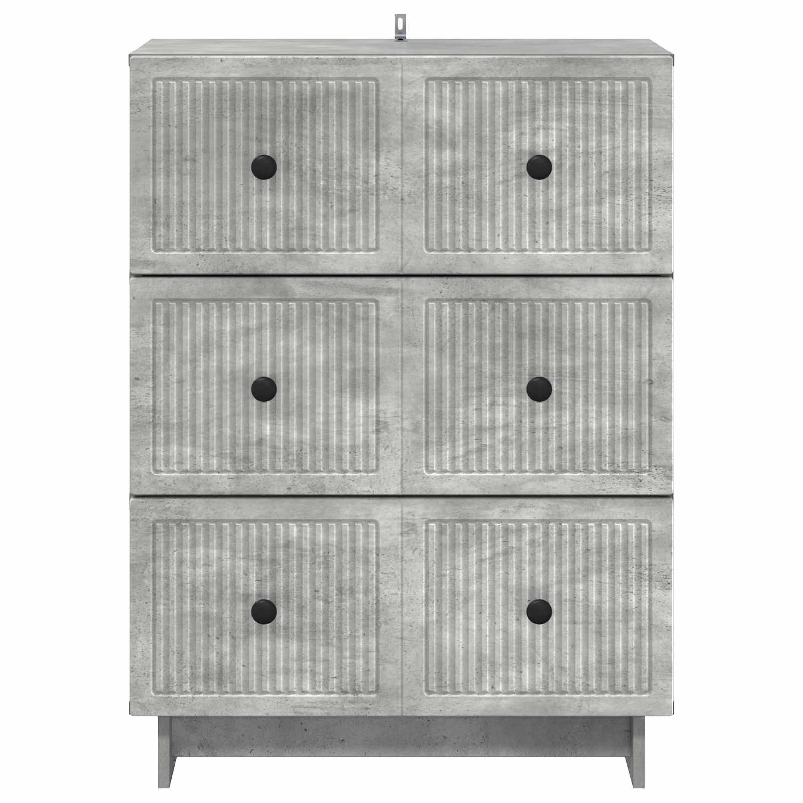 Schubladenschrank Betongrau 66 x 34,5 x 90 cm Holzwerkstoff