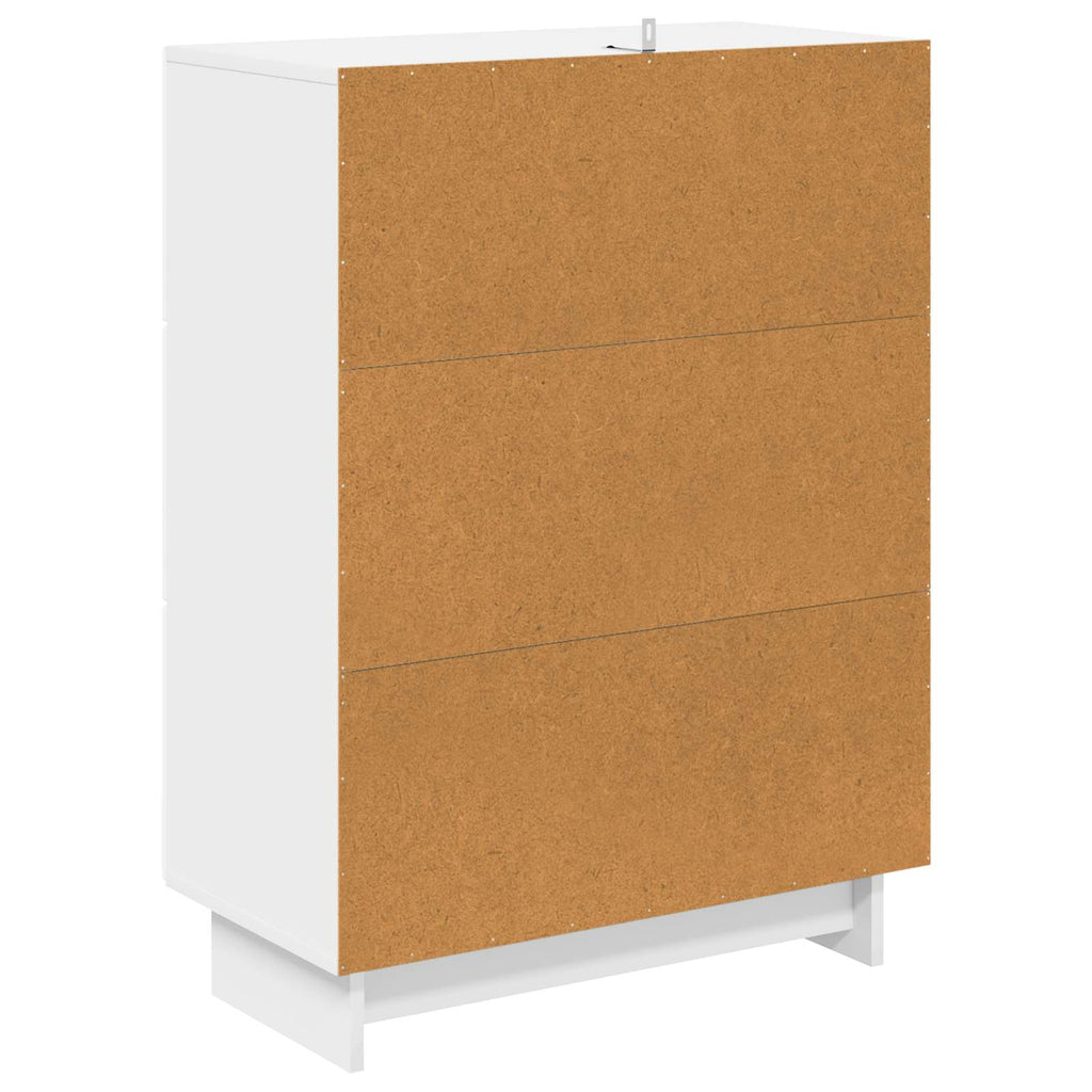 Schubladenschrank Hochglanz Weiß 66 x 34,5 x 90 cm