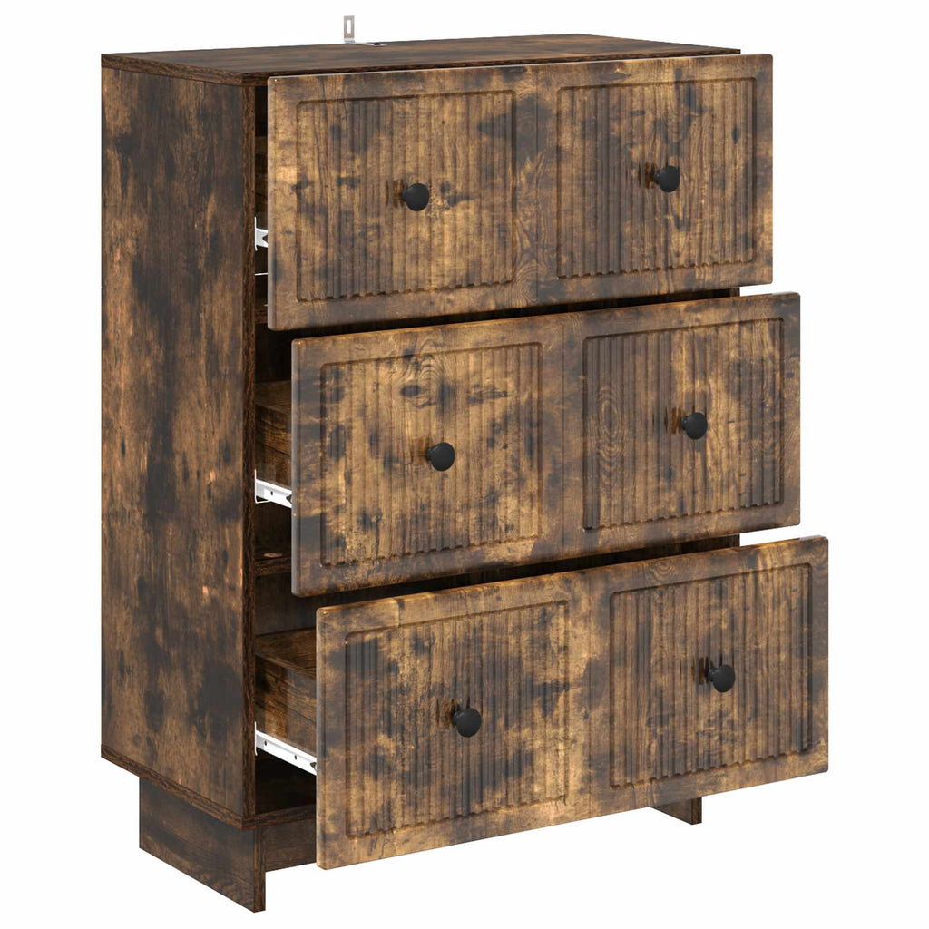 Schubladenschrank Geräucherte Eiche 66 x 34,5 x 90 cm