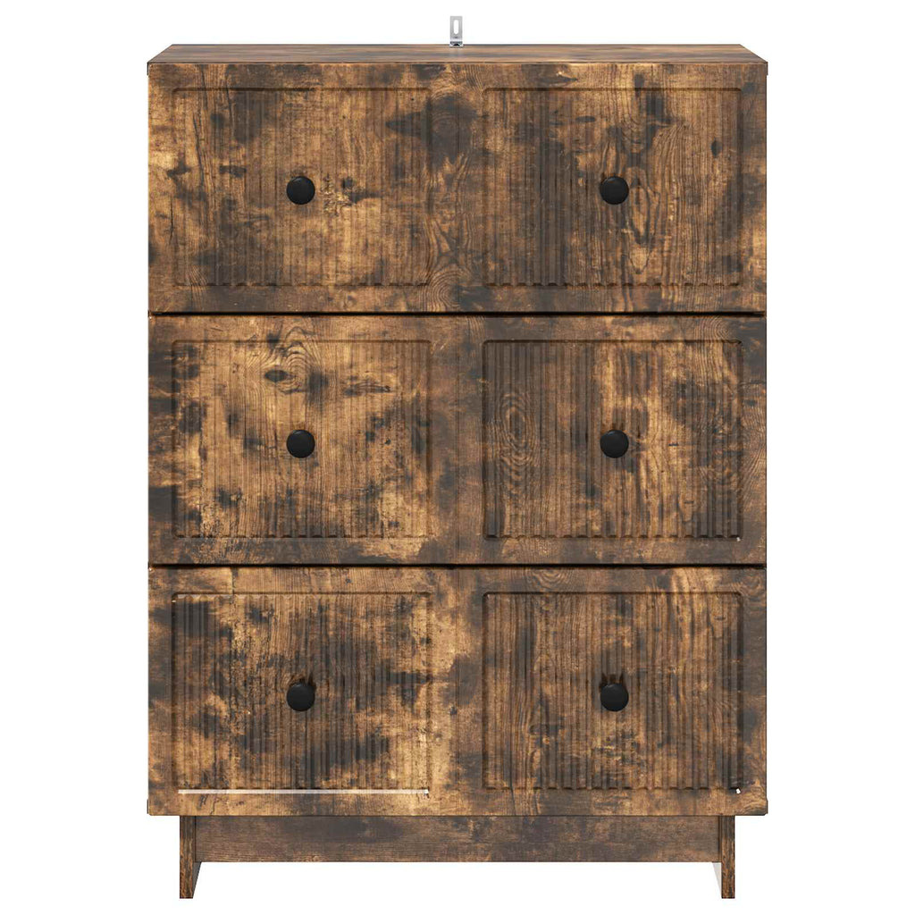 Schubladenschrank Geräucherte Eiche 66 x 34,5 x 90 cm