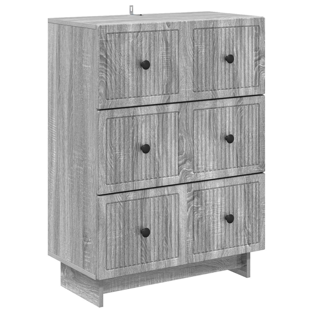 Schubladenschrank Graues Sonoma 66 x 34,5 x 90 cm Holzwerkstoff
