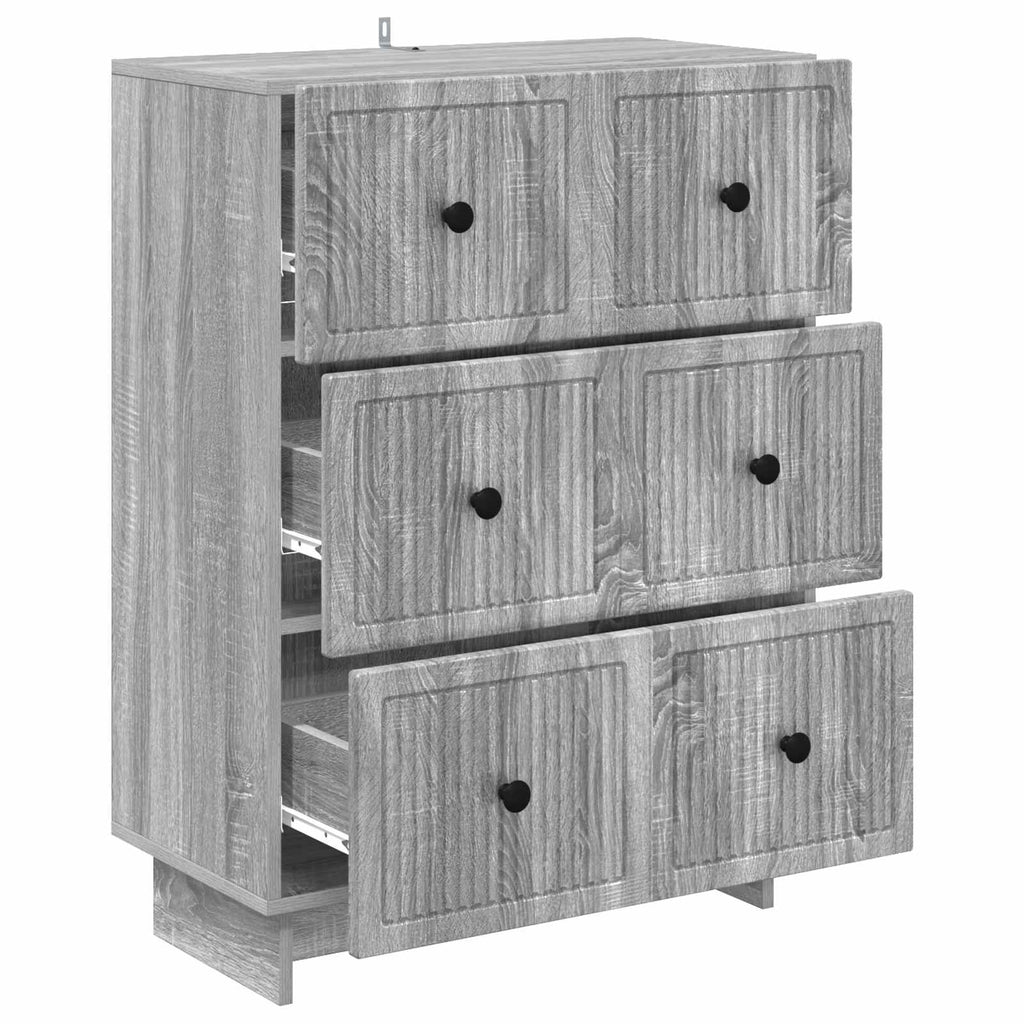 Schubladenschrank Graues Sonoma 66 x 34,5 x 90 cm Holzwerkstoff