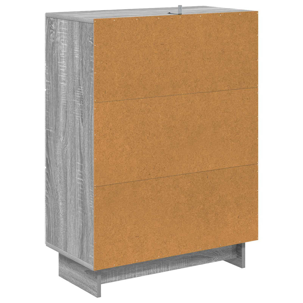 Schubladenschrank Graues Sonoma 66 x 34,5 x 90 cm Holzwerkstoff