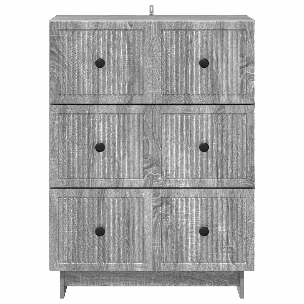 Schubladenschrank Graues Sonoma 66 x 34,5 x 90 cm Holzwerkstoff