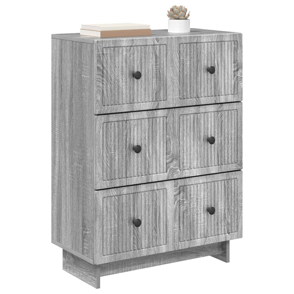 Schubladenschrank Graues Sonoma 66 x 34,5 x 90 cm Holzwerkstoff