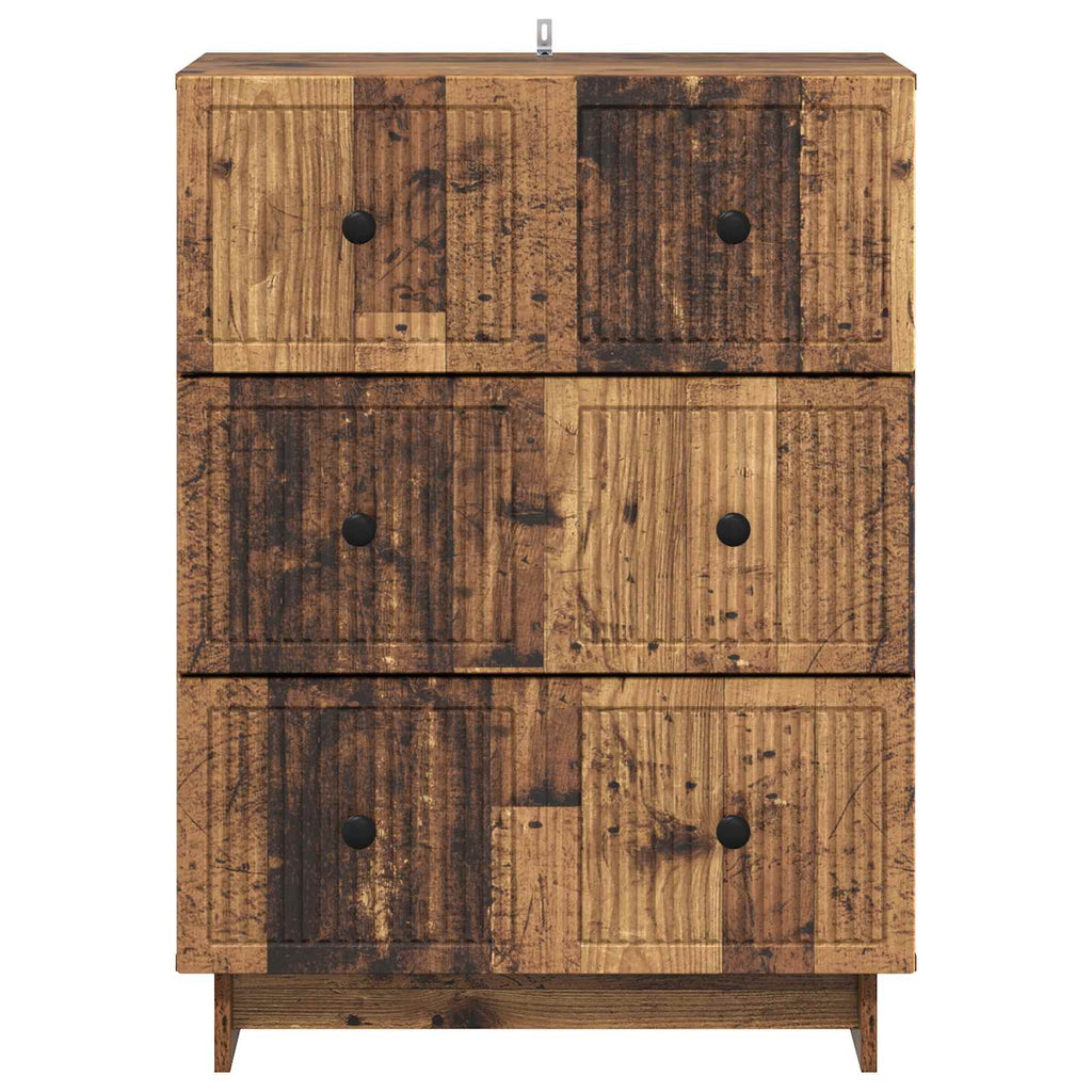 Schubladenschrank Altholz 66 x 34,5 x 90 cm Holzwerkstoff