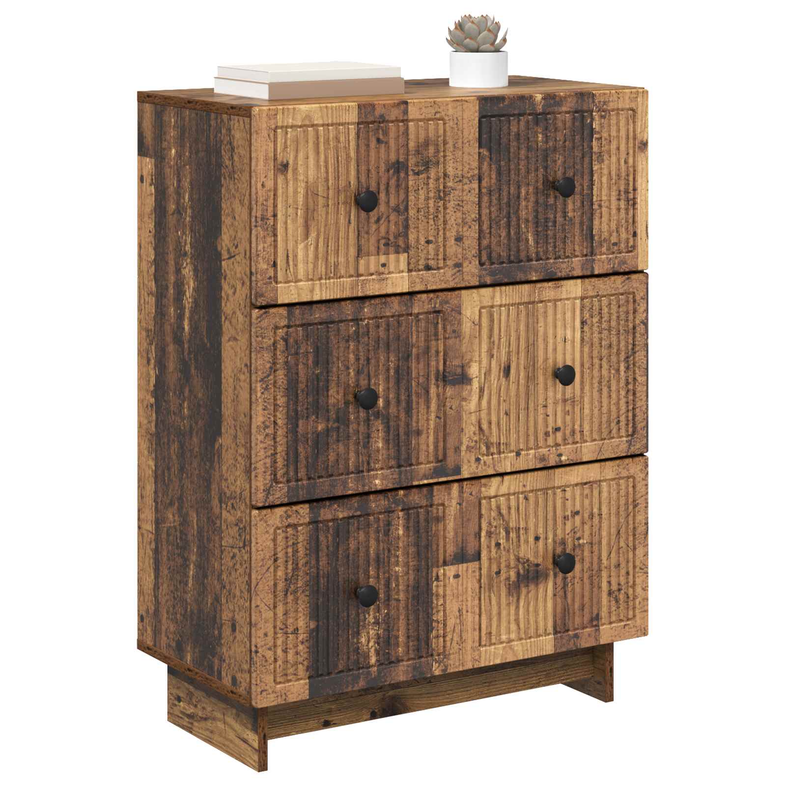 Schubladenschrank Altholz 66 x 34,5 x 90 cm Holzwerkstoff
