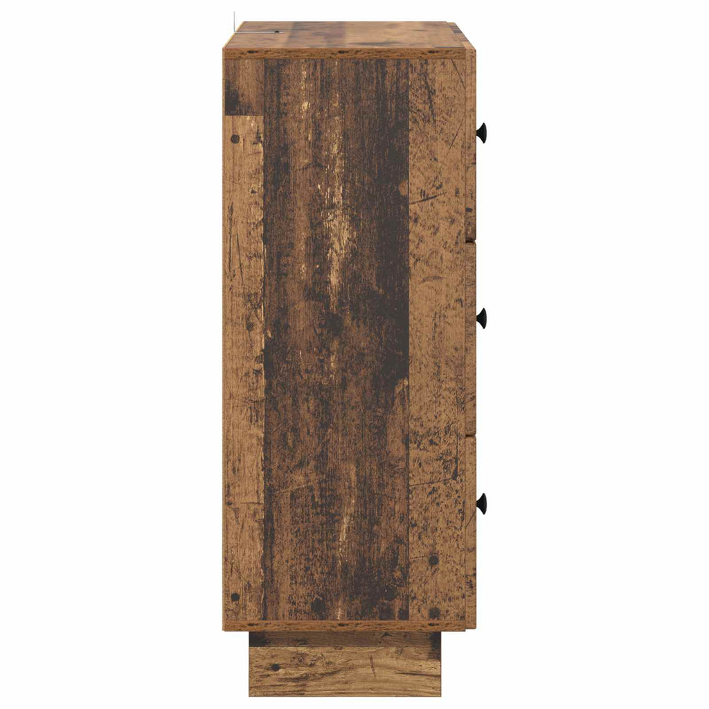 Schubladenschrank Altholz 66 x 34,5 x 90 cm Holzwerkstoff